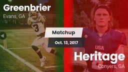 Matchup: Greenbrier High vs. Heritage  2017