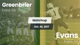 Matchup: Greenbrier High vs. Evans  2017
