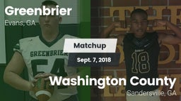 Matchup: Greenbrier High vs. Washington County  2018