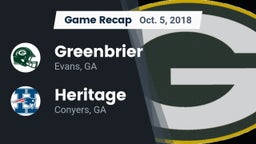 Recap: Greenbrier  vs. Heritage  2018