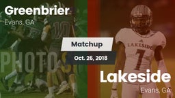 Matchup: Greenbrier High vs. Lakeside  2018
