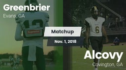 Matchup: Greenbrier High vs. Alcovy  2018
