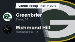 Recap: Greenbrier  vs. Richmond Hill  2018