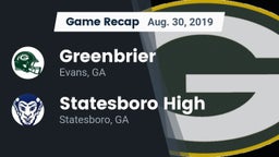 Recap: Greenbrier  vs. Statesboro High 2019