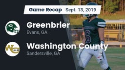 Recap: Greenbrier  vs. Washington County  2019