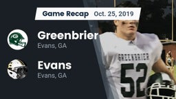 Recap: Greenbrier  vs. Evans  2019
