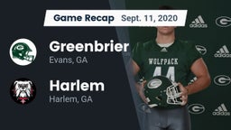 Recap: Greenbrier  vs. Harlem  2020