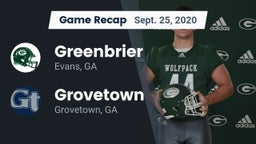 Recap: Greenbrier  vs. Grovetown  2020