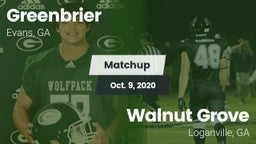 Matchup: Greenbrier High vs. Walnut Grove  2020
