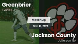 Matchup: Greenbrier High vs. Jackson County  2020