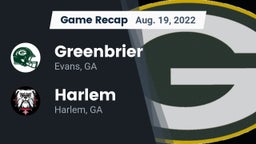 Recap: Greenbrier  vs. Harlem  2022