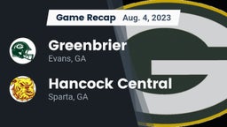 Recap: Greenbrier  vs. Hancock Central  2023