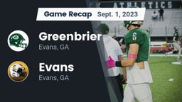 Recap: Greenbrier  vs. Evans  2023