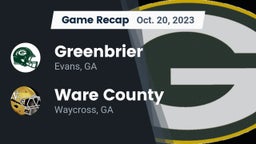 Recap: Greenbrier  vs. Ware County  2023