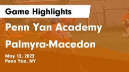 Penn Yan Academy  vs Palmyra-Macedon  Game Highlights - May 12, 2022
