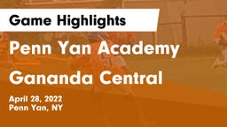 Penn Yan Academy  vs Gananda Central  Game Highlights - April 28, 2022