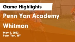 Penn Yan Academy  vs Whitman  Game Highlights - May 5, 2022