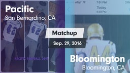 Matchup: Pacific  vs. Bloomington  2016