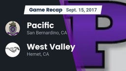 Recap: Pacific  vs. West Valley  2017