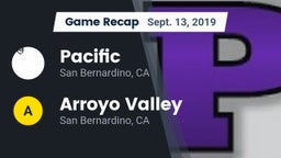 Recap: Pacific  vs. Arroyo Valley  2019