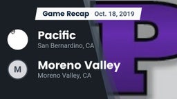 Recap: Pacific  vs. Moreno Valley  2019