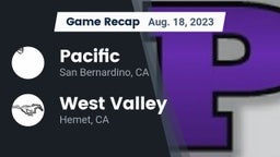 Recap: Pacific  vs. West Valley  2023
