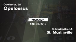 Matchup: Opelousas High vs. St. Martinville  2016