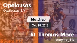 Matchup: Opelousas High vs. St. Thomas More  2016