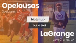 Matchup: Opelousas High vs. LaGrange  2019
