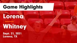 Lorena  vs Whitney  Game Highlights - Sept. 21, 2021