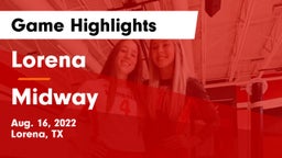 Lorena  vs Midway  Game Highlights - Aug. 16, 2022