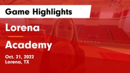 Lorena  vs Academy  Game Highlights - Oct. 21, 2022