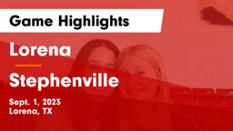Lorena  vs Stephenville  Game Highlights - Sept. 1, 2023