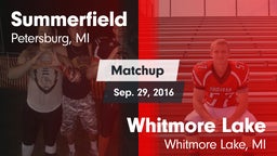 Matchup: Summerfield High vs. Whitmore Lake  2016