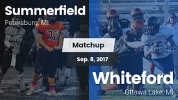 Matchup: Summerfield High vs. Whiteford  2017