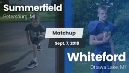 Matchup: Summerfield High vs. Whiteford  2018