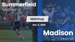 Matchup: Summerfield High vs. Madison  2018