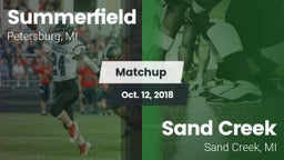 Matchup: Summerfield High vs. Sand Creek  2018