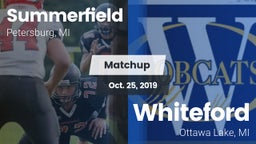 Matchup: Summerfield High vs. Whiteford  2019