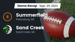 Recap: Summerfield  vs. Sand Creek  2023