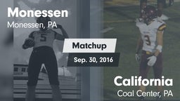 Matchup: Monessen  vs. California  2016