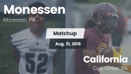 Matchup: Monessen  vs. California  2018