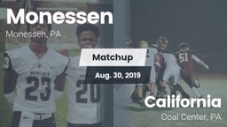 Matchup: Monessen  vs. California  2019