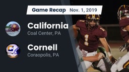 Recap: California  vs. Cornell  2019