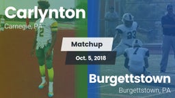 Matchup: Carlynton vs. Burgettstown  2018