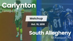 Matchup: Carlynton vs. South Allegheny  2018