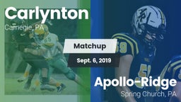 Matchup: Carlynton vs. Apollo-Ridge  2019