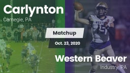 Matchup: Carlynton vs. Western Beaver  2020