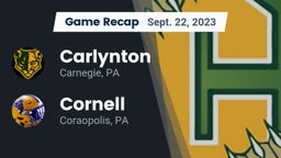 Recap: Carlynton  vs. Cornell  2023