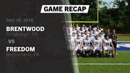 Recap: Brentwood  vs. Freedom  2016